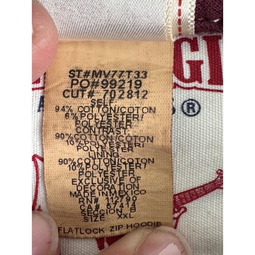 True Religion Mens XXL Maroon Hoodie Jacket Flatlock Zip LA 1956 Captain Graphic - Picture 8 of 15